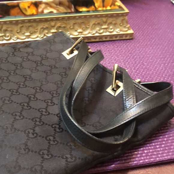 Authentic Gucci Eclipse Bucket GG 90’s Y2K supreme small tote bag in black - Picture 7 of 8